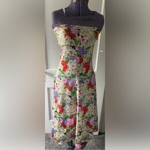 Vintage Goldworm Dress/Sweater Set Floral Small/Medium